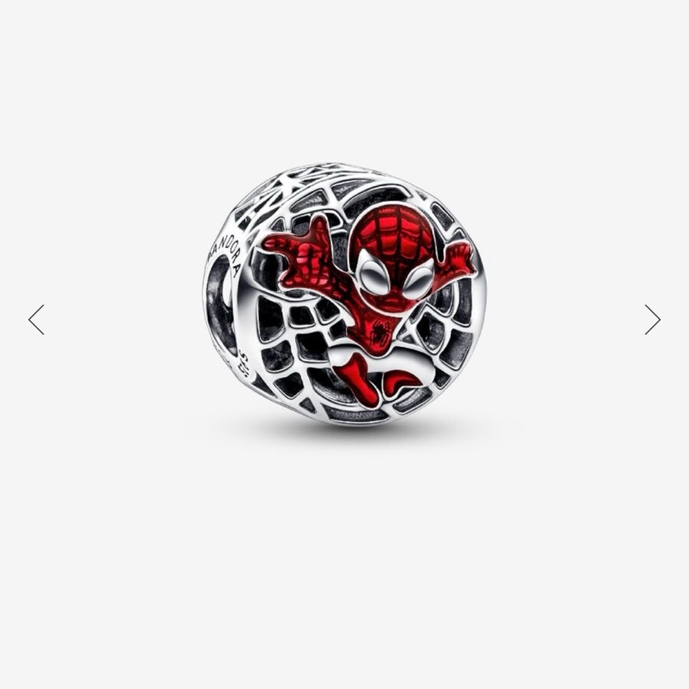 Pandora Marvel Spider-Man Red and Silver Charm